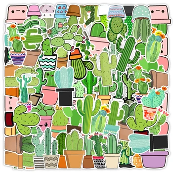 10/30/50PCS Drăguț Planta Cactus Desene animate Autocolante Auto Motociclete Bagaje de Călătorie Chitara Frigider Laptop Distractiv Decalcomanii Autocolant Copil Jucării