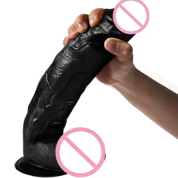 11 Inch Imens Vibrator Realist din Silicon pentru Penis Dong cu ventuza Senzația de Piele pentru Femei Masturbari Sex Anal Jucării pentru Adulți