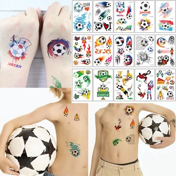 15PC Copil Desene animate Tatuaje Temporare Sticker Dinozaur Autocolant Tatuaj Fals Flacără de Fotbal de Design Tatuaj Body Art Băiat Tatoo Copii