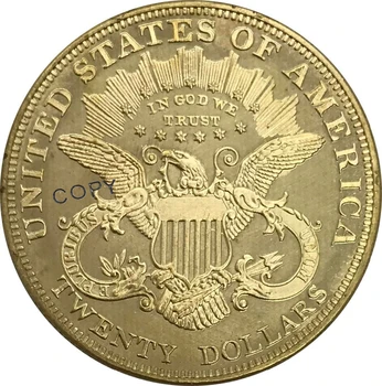1898 Statele Unite Ale Americii 20 De Douăzeci de Dolari Liberty Head Double Eagle cu motto-ul de monede de Aur din Alamă Colecție Copia Fisei