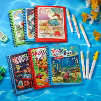1buc Carte Magică Apa Desen Montessori Jucării Reutilizabile Carte de Colorat Magic Apă Carte de Desen Senzoriale Educație Timpurie Jucarii