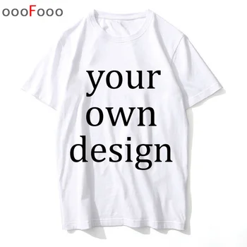 2020 Propriul Design Tricou Bumbac Modal Diy Imprima Ca Fotografie sau Logo-ul Femei/bărbați cadou Casual, O-Neck Personalizat T-Shirt