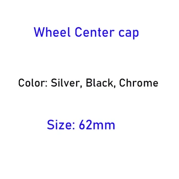 20buc 62mm Argintiu Negru Crom Roți Auto Center Caps Rim Masina de Reparare Capac de Butuc Acoperă Autocolant Pentru Corolla Accesorii Auto