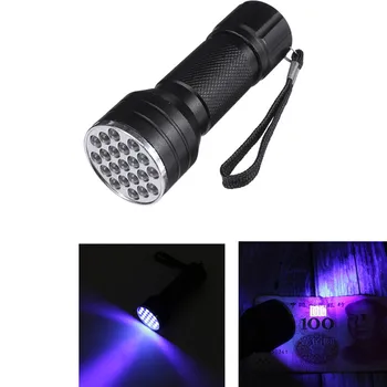 21LED UV Lanterna Ultraviolete Lumină Neagră 395-400 nm UV cu LED-uri lanterna Lanterna Lumina Detecție UV Lampa pentru Detectarea de Inspecție
