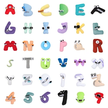 36buc/Set Alfabet Lore Jucării de Pluș, Păpuși Anime 26 de Litere engleză 0-9 Număr Umplute, Jucării de Pluș, Puzzle pentru Copii Cadouri de Craciun