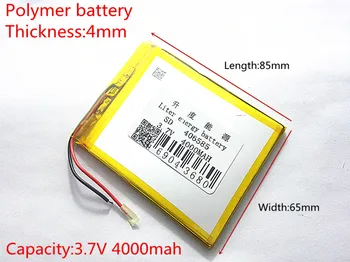 406585 3.7 V 4000mAh Baterie Litiu-polimer cu Bord de Protecție Pentru Tableta PC U25GT Transport Gratuit