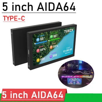 5 Inch IPS LCD Monitor USB TIP-C AIDA64 Șasiu Ecran Secundar Sub-Ecran PENTRU Calculator PC CPU GPU RAM HDD grafica