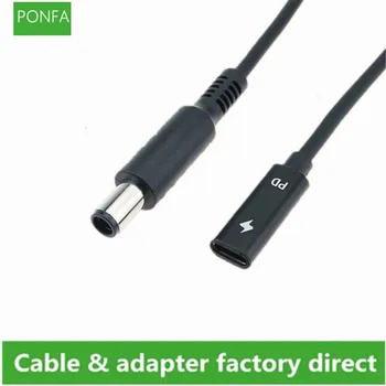 7.4x5.0 mm cu Pin Jack pentru USB de Tip C PD Adaptor Convertor DC Conector Cablu Cablu pentru Incarcator Laptop DELL