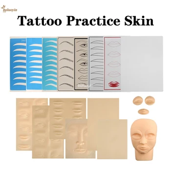 Aflați Gol Tatuaj Tatuaje False False Practică Piele 20x15cm Sintetice Sintetice de Piele-Ca Material de tatuaj practica piele