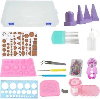 All-in-one Instrument de Quilling Set Complet de Instrumente Quilling Kit cu cutie de Depozitare