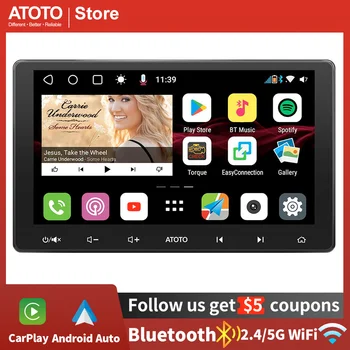 ATOTO Radio Auto Bluetooth S8 Premium 10 Inch Dublu-DIN Masina Stereo Wireless CarPlay, Android Auto Touch Screen Pentru Masina Universal