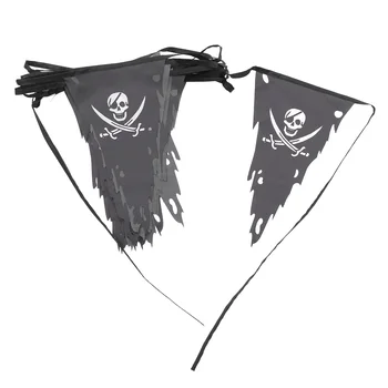 Banner, Steaguri Pirat Party Flagdecorations Agățat Ghirlanda Decorativa Bannere Bântuit Triunghi Casa Jack Rackham Jolly Roger