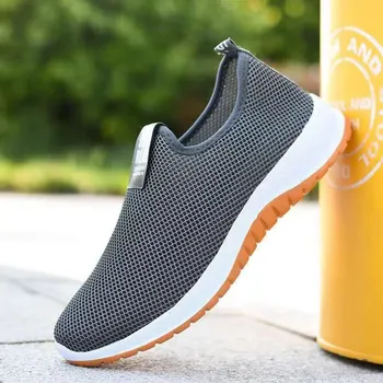 Barbati Adidasi Ușor Actiive Alunecare pe Pantofi pentru Bărbați Respirabil Rularea Pantofi Sport Pantofi de Mers pe jos de Formatori Plasă Plat