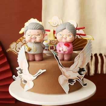 Bicarbonat de decorare tort de stil Chinezesc bunicul bunica de ziua taitei articole de mobilier partid ziua de nastere tort de Decorare