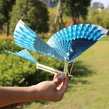 Blue Bird Zmeu Elastic Banda de Cauciuc Alimentat Păsări care Zboară în aer liber, Jucarie Interactiva Pentru Copii Zmeu Cadou C0H8