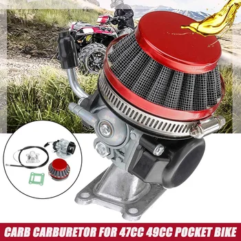Buzunar Bicicleta 47cc 49cc motor carburator carburator cu Pod Filtru de Aer 2 timpi pentru Mini Quad ATV Dirt Bike MiniMoto Go Kart Buggy