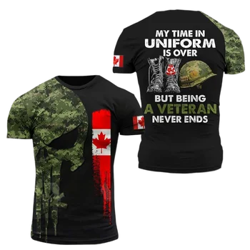 Bărbați Doamnelor 3d Forțele Speciale Maneci Scurte Tactice Tricou Canadian Armata T-Shirt Commando Camuflaj Îmbrăcăminte pentru Bărbați