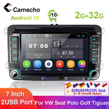 Camecho 2 Din Radio Auto Android Auto Multimedia Player 2 din autoradio Pentru VW Volkswagen Skoda Seat Polo, Tiguan Golf Passat b6 b7