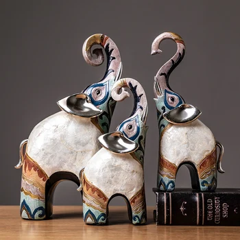 Camera de zi de Decorare Stil American Elefant Ornament Figurine pentru Interior Manual opera de Arta Creative Statuie Acasă Decore