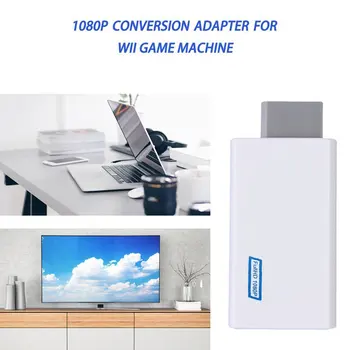 Compatibil HDMI Adaptor Convertor Stick HD 1080p TV Audio de 3,5 Mm, Cablu de WII La HDMI compatibil Video Converter