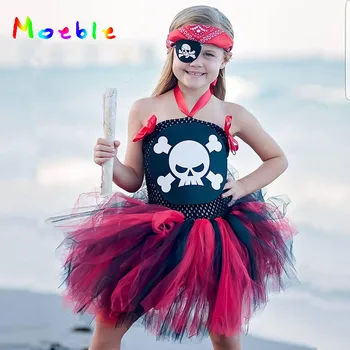 Craniu Model Fată Costum De Pirat Tutu Rochie De Printesa Rochie De Vara Pentru Copii Rochii De Petrecere Copii De Cosplay, Costume De Halloween