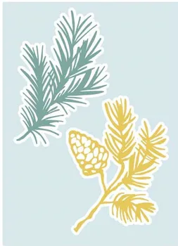 De pin, frunze de Metal de Tăiere Moare Șabloane pentru DIY Scrapbooking Decorative Relief DIY Cărți de Hârtie 1001