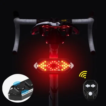 De semnalizare pentru Biciclete Telecomanda Wireless USB Bicicleta din Spate Lumina de Munte MTB Rutier Biciclete Coada Lumina cu Bicicleta Corn/Clopot