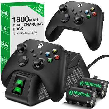 De încărcare Stație de Andocare Pentru Xbox Seria X/Xbox Seria S Controler Încărcător cu 2 buc Baterie de 1800mAh Pack Pentru Xbox One X/S/Elite