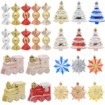 Decorațiuni pentru Bradul de crăciun Bile de Bomboane Tren Pandantiv Agățat Ornamente de Crăciun Jucărie pentru Copii de Anul Nou 2023 Navidad Decor Acasă