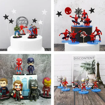 Disney Avengers Tort Decor Ornamente Tort Spiderman Topper Brățări Mască De Costume Dress Up Decor Consumabile Cadou