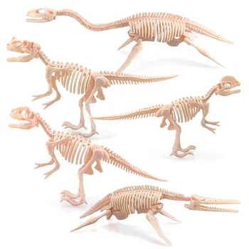 DIY Schelet de Dinozaur de Asamblare Macheta de Jucarie Mediu Tyrannosaurus Rex / Triceratops Blocuri 3D Asamblare Jucarii Educative