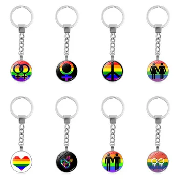 Dragostea Este dragoste Curcubeu Gay LGBT Breloc Farmece Lesbiene, Bisexuali, Transgender Mândrie Pandantiv Brelocuri pentru Chei Brelocuri