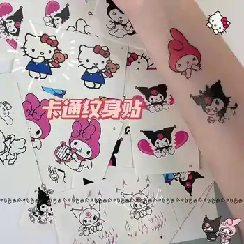 Drăguț Sanrio Serie Kuromi Hello Kitty Autocolante Tatuaj Fată De Desene Animate Inima De Unică Folosință Temporară Brat Fata Autocolante Tatuaj