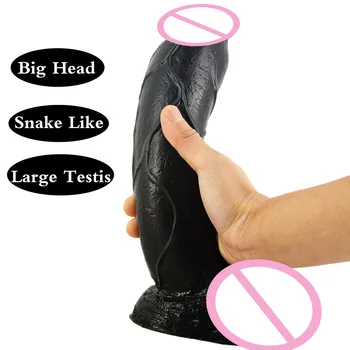 FAAK Maro ventuza Vibrator din Silicon Non Vibrații Femei Vibrator G-spot Sex Anal Toy Flexibil Lesbiene Penis Lung Moale Dop de Fund