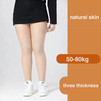 Femei Plus dimensiune Strans Dublu Strat Picioarele Goale Iarna pentru Femeie Ciorapi de Catifea Piele Chilot Negru Jambiere Groase Dresuri Cald