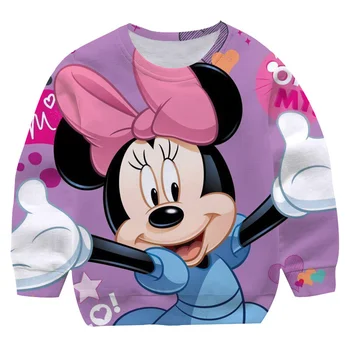 Haine copii Disney Mickey Minnie Mouse Bluze Adolescente Primavara Toamna cu Maneca Lunga O-gât Hanorace Baieti Fete Haine 1-14 Ani