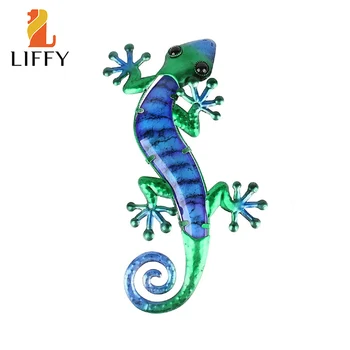 Home Decor de Metal Gecko Arta de Perete pentru Gradina Decor în aer liber Șopârlă Statui și Sculpturi de Animale