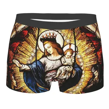 Iisus Hristos Nașterea Fecioarei Maria Chiloți Homme Chiloți pentru Bărbați Lenjerie de corp Ventila pantaloni Scurți Boxeri