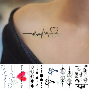 Impermeabil Tatuaj Temporar Autocolant Dragoste Inima Inimii Fals Tatuaj Mână, Braț, Picior Flash Tatuaj pentru Copil Fata Bărbați Femei