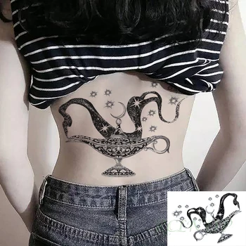 Impermeabil Tatuaj Temporar Autocolant Vin Oală Moon Star Model de Tatuaj Fals Flash Tatuaj Spate Braț Picior Body Art pentru Barbati Femei