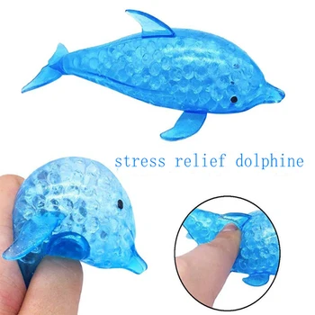 Jucarii Pentru Copii Adulți Decompresie Delfin, Rechin Antistres squishy Șirag de mărgele de Stres Mingea Jucărie Compresibil de Relief de Stres Jucărie