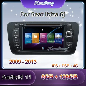 Kaudiony Android 11 Radio Auto Pentru Seat Ibiza Autoradio DVD Player Multimedia Auto Navigație GPS, 4G DSP Stereo Video 2009-2013
