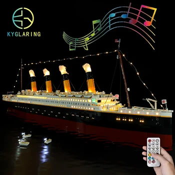 LED Light Set De Creatie 10294 Titanic Royal Vas de Croaziera Film Clasic Model de Navă Cifrele de Colectie Cărămizi Fără Bloc