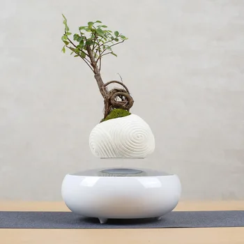 Levita Aer Bonsai Oală De Rotație Ghiveci De Flori Plantat Magnetic Suspensie Plutitoare Oală Ghivece Cu Plante, Decor Birou