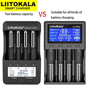LiitoKala Lii-500 Lii-PD4 Clasic LCD Inteligent Încărcător de Baterie pentru 18650 26650 21700 AA AAA 3.7 V/3.2 V/1.2 V NiMH baterie Litiu