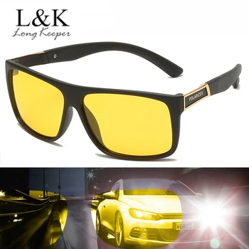 LongKeeper Unisex Viziune de Noapte Driver Ochelari de Conducere Auto ochelari de Soare Galben Lentile Anti-orbire UV Protectie Ochelari de Soare oculos