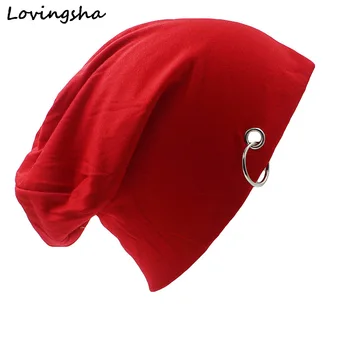 LOVINGSHA Brand de Moda Toamna Iarna Pălării Pentru Femei Solide Și Cerc de Design Doamnelor pălărie subțire Și Căciuli Bărbați Palarie Unisex HT004
