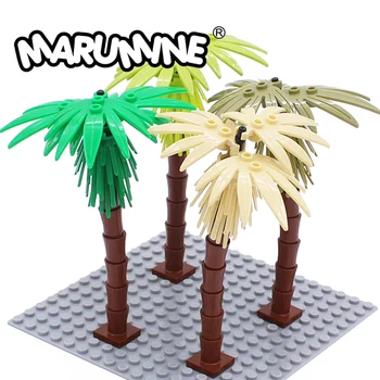 MARUMINE Planta Bloc Caramida Copac de nucă de Cocos Costum DIY MOC Gradina de Bonsai Pădure Model Clasic Jucărie pentru Copii de Halloween Cadou