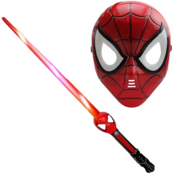 Marvel Spiderman Sunet Sabie de Lumină Iron Man, Capitanul America Băiat Inductiv Telescopic Sabie de Jucărie pentru Copii de Halloween Cadou