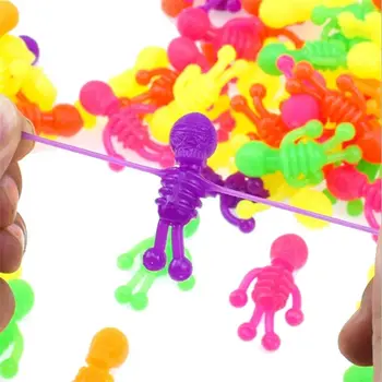 Moale Schelet Antistres Decompresie Lipicios Stres Stoarce Întinde Jucarii din Plastic Colorate TPR Craniu Mic Zombie Model de Jucărie